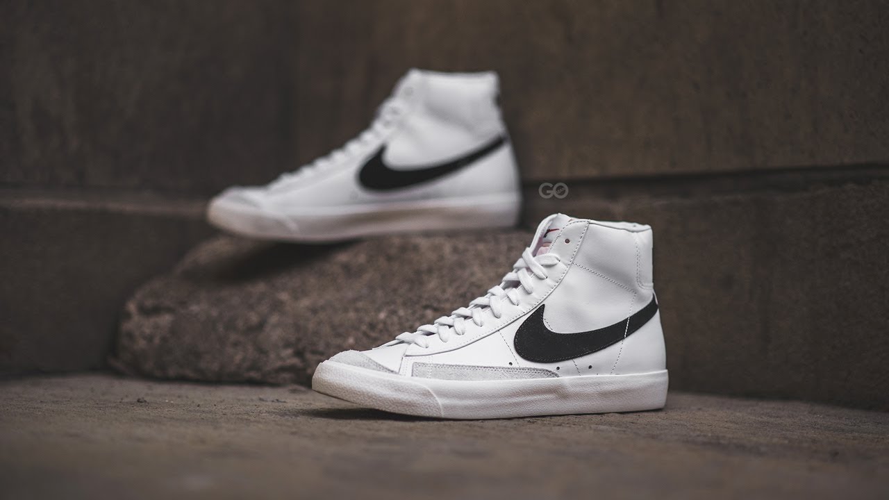 Nike Blazer Mid 77 Vintage White Black Review On Feet Youtube