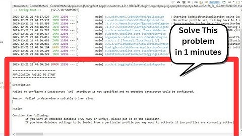  Failed to configure a DataSource: 