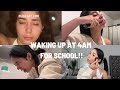 Waking up at 4am to get ready for school high school vlog