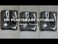 3D Plaster Art Tutorial | Plaster Art on Canvas | How To 3D Art Chrome Finish