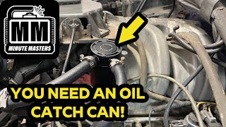 A MUST HAVE / How to Install an Oil Catch Can  Mishimoto 2 Port Catch Can | 1995 Ford F150