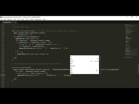 Consuming RESTful API- Google Tasks List- JavaScript View Tasks From Tasklist part 02