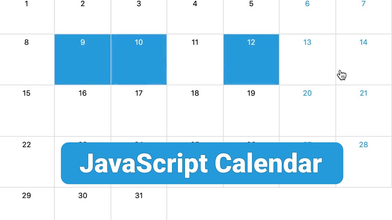 New Build a JavaScript calendar in 15 minutes