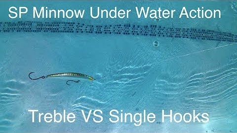 SP Minnow Underwater Action Treble VS Single Inline Hooks