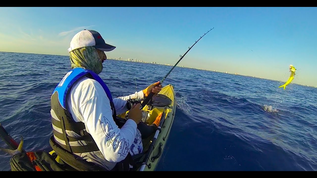 Kayak fishing Dania Beach, Florida, Dancing Mahi Dolphin YouTube