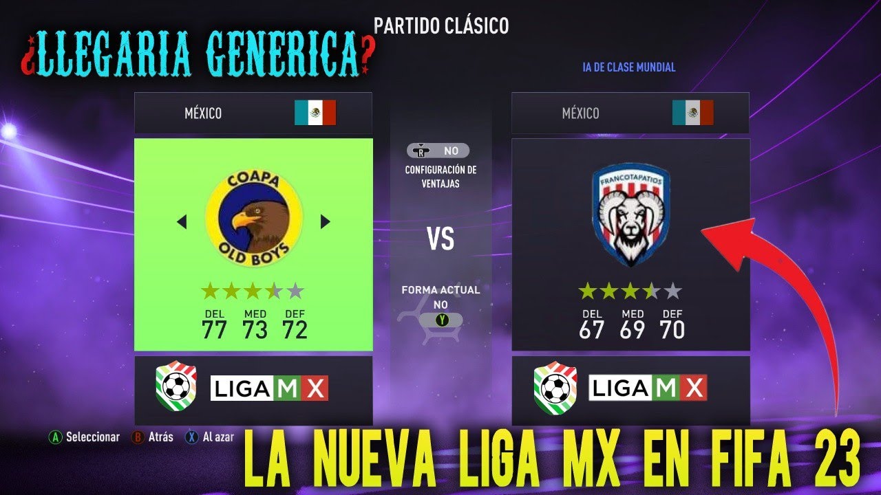 LIGA MX Genérica 23 / Nueva LIGA en FIFA 23???? - YouTube