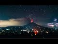 Timelapse shows eruption of balis mount agung