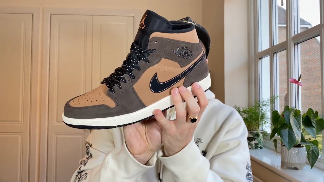 air jordan 1 mid earthy brown