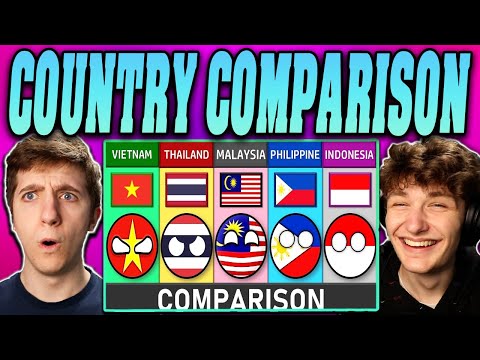 Americans React to Philippines vs Indonesia vs Malaysia vs Thailand vs Vietnam!