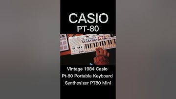 Vintage 1984 Casio Pt-80 Portable Keyboard Synthesizer PT80 Mini
