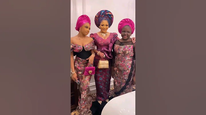 OLORI SEKINAT ELEGUSHI AND HER BEAUTIFUL PRINCESSES IN GORGEOUS ASOEBI LACE FABRIC #africanfashion