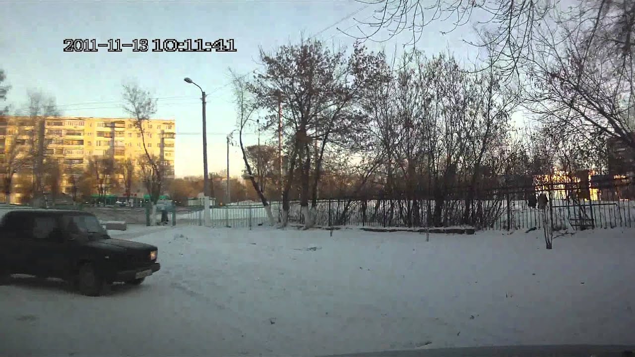 Так ездят на лысой резине зимой в Оренбурге - YouTube