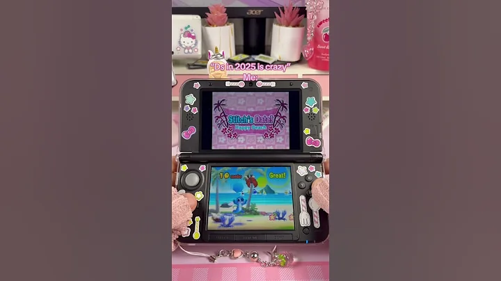 Not so crazy when it’s the best console EVER😭💕 #sanrio #gamergirl #nintendo #nintendods #3ds