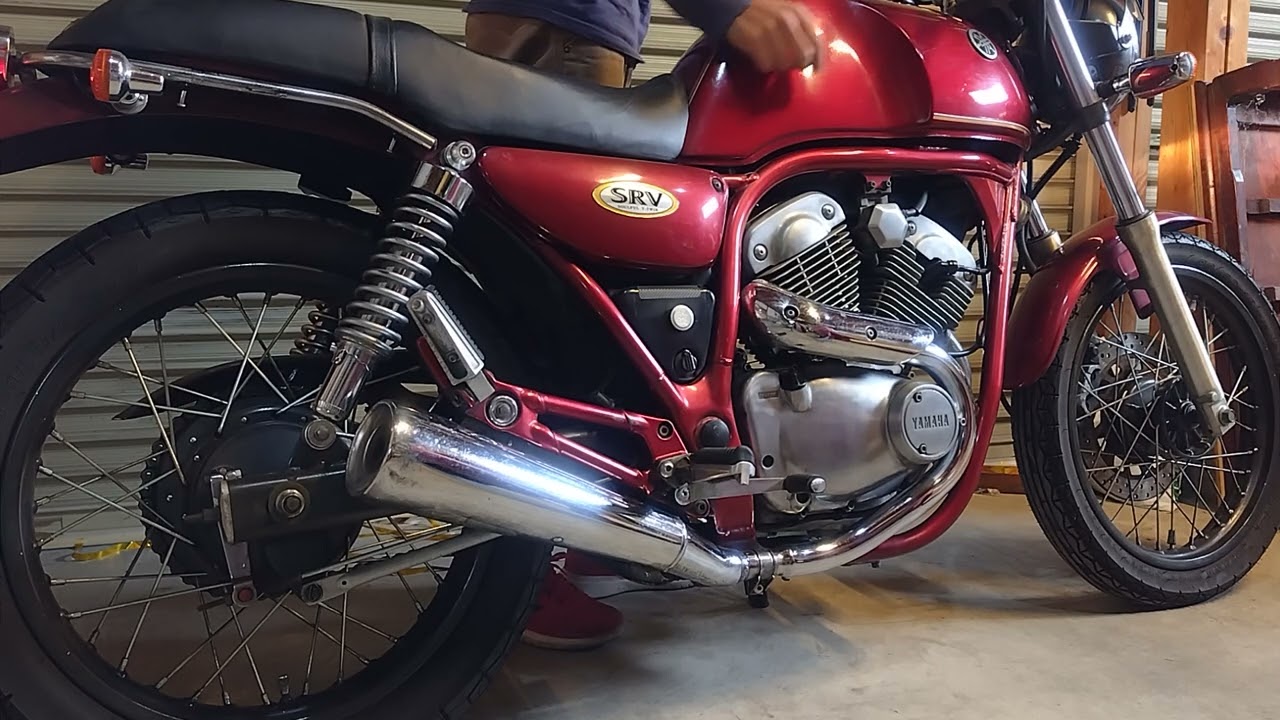YAMAHA SRV250 赤 エンジン始動動画 自賠責保険で乗れます 半額配送キャンペーン 期間限定 現状渡し諸経費￥0- 横浜 P-Yard SRV250 始動動画 - YouTube