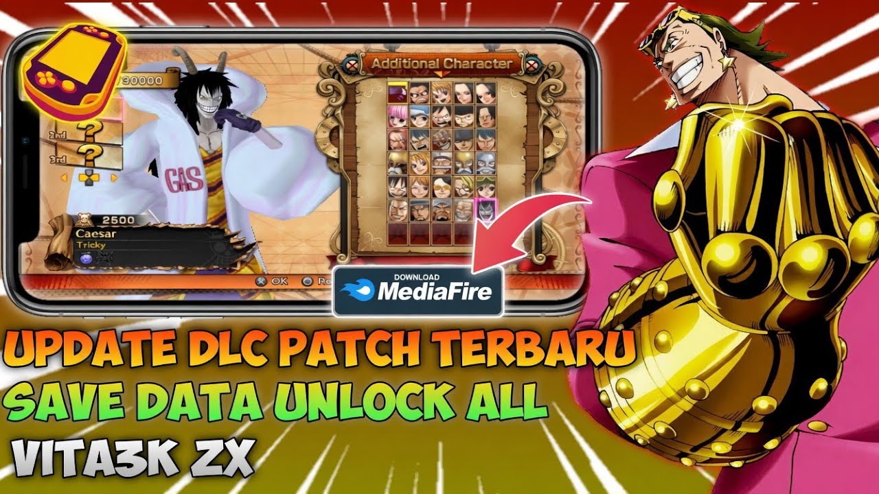 ONE PIECE BURNING BLOOD VITA3K ZX UPDATE DLC PATCH NEW - YouTube