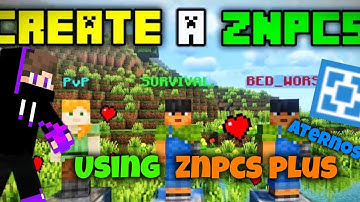 How to Make Npc using Znpcs plus ||Aternos||