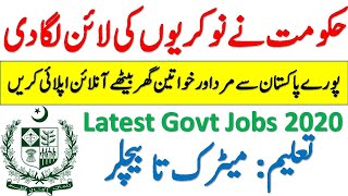 Latest Govt Jobs in Pakistan 2020 | Ministry of Defence Jobs 2020 | New Jobs in Pakistan 2020