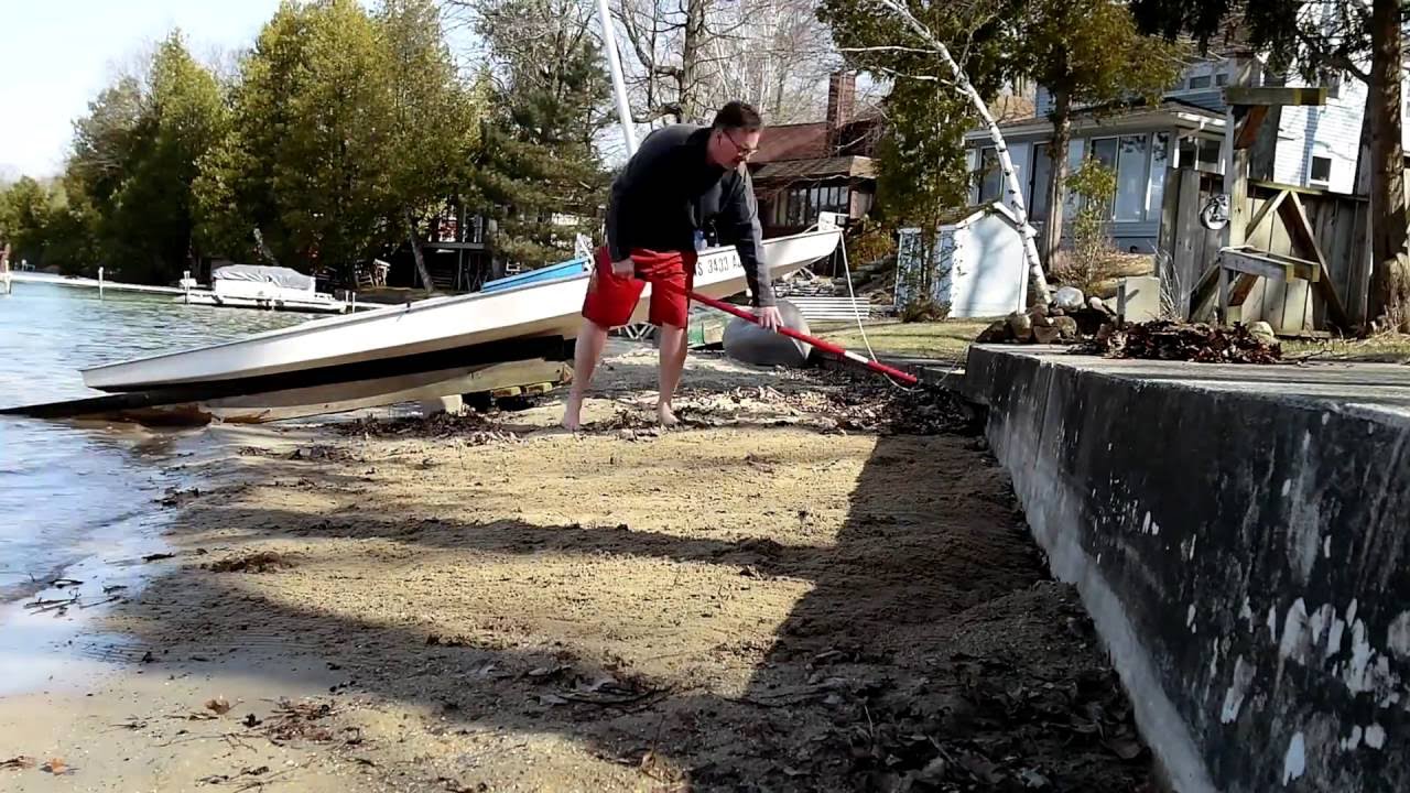 Spring Beach Cleaning and Maintenance with Lake Rake by Shoreline Industries