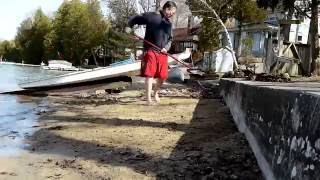 Spring Beach Cleaning And Maintenance With Lake Rake By Shoreline Industries