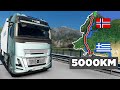 ETS2 Longest Delivery In Europe Tromsø To Athens Norway To Greece Euro Truck Simulator 2 ETS2 Longest Delivery In Europe Tromsø To Athens Norway To Greece Euro Truck Simulator 2