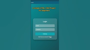 Glassmorphism Login Form in HTML & CSS | Modern UI Design
