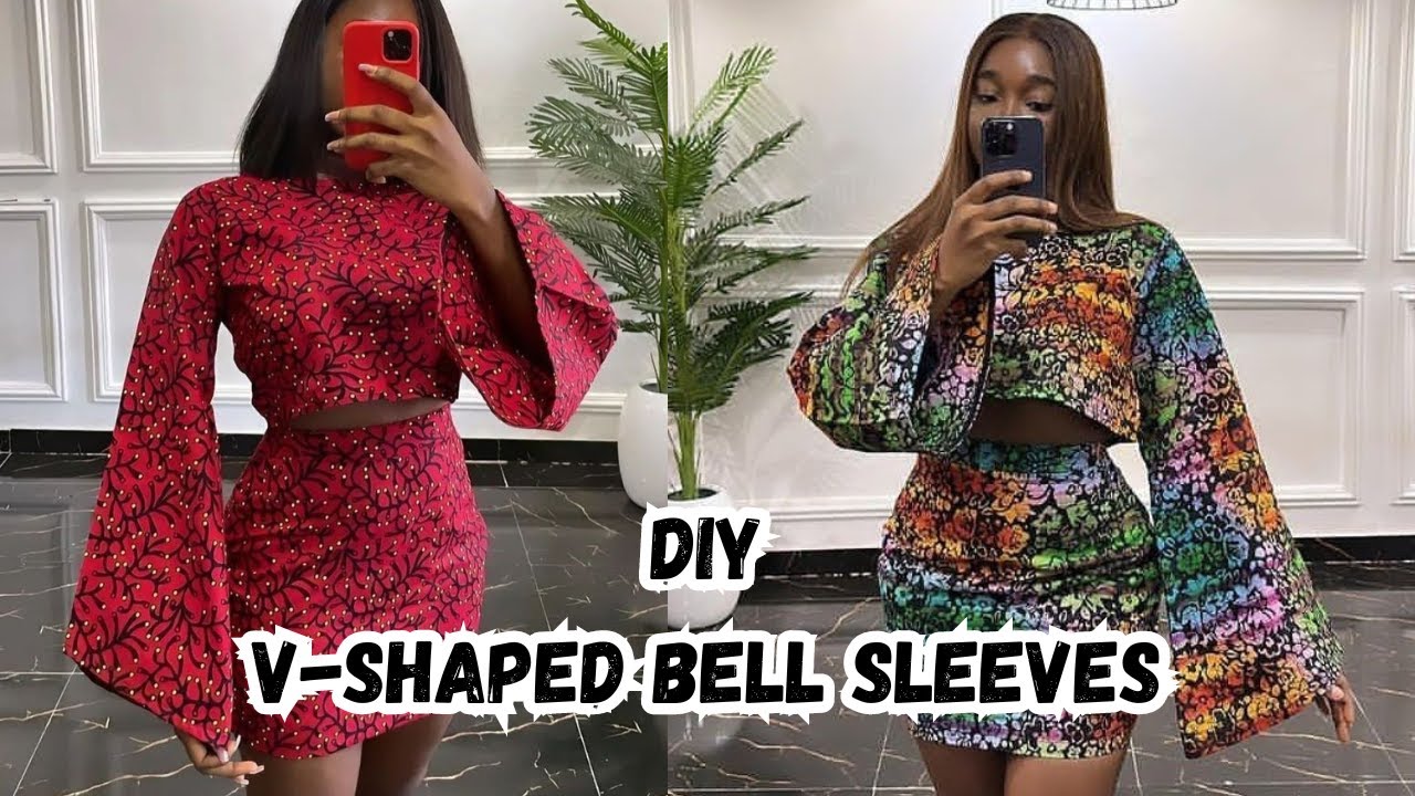 How to Cut and Sew a V-Shaped Bell Sleeves, DIY