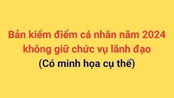 Bản kiểm điểm cá nhân năm 2024 không giữ chức vụ lãnh đạo