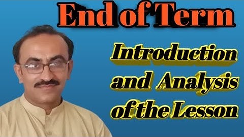 End of Term (David Daiches)