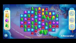 Christmas Sweeper 4 - Match-3 - Level 5 gameplay cute match 3 puzzle design decor Xmas game #games screenshot 4