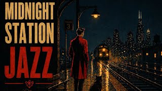 Midnight Station Jazz 🌙 Lonely Night Train Ambience | Dark Noir Jazz (No Vocals)