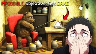 IM A BIG BACK BEAR WHO CAN'T GET UP TO EAT CAKE.