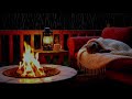 Cozy Sleep Sounds 🌙 Fireplace 🔥 Rain 🌧️ & Gentle Cat Purring | Deep Sleep