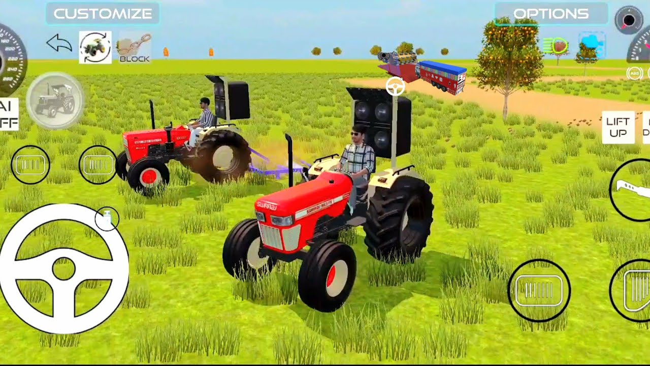 Indian tractor farming in this game || driving truck and suv 