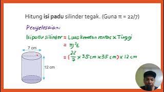 Isipadu Silinder #matematik
