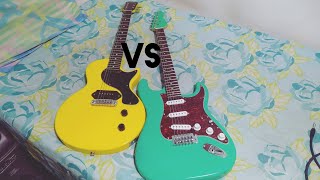 Les Paul junior VS Stratocaster (Replicas) sound Test