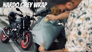 Nardo Grey wrap on my Modified Yamaha MT 15 | PS MotoTube