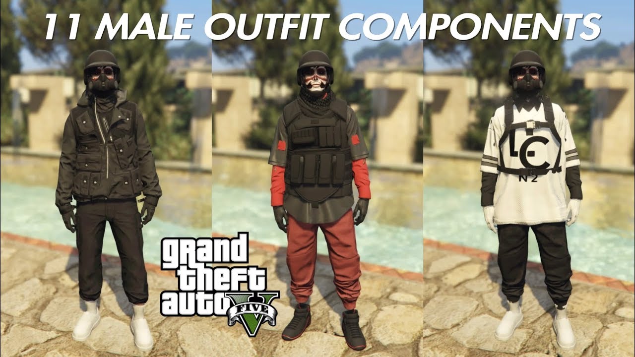 (OUTDATED MERGING COMPONENTS)GTA 5 ONLINE 11 MALE OUTFIT COMPONENTS ...