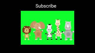 Animals Dancing kids play ¦¦ Green screen animals dancing #shorts