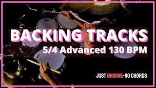 BACKING TRACK - 5/4 ADVANCED - 130 BPM - DRUM GROOVE