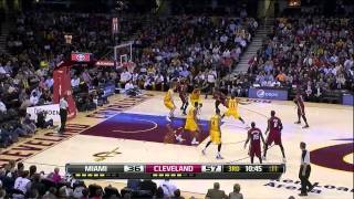 NBA 20.03.2013 Miami Heat @ Cleveland Cavaliers 98:95 greatest 27 points comeback (all points HD)