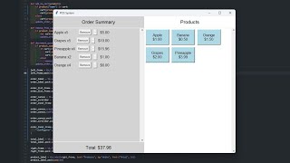 POS System using Python Tkinter GUI