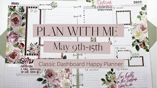 Plan With Me//May 9-15//Classic Dashboard Happy Planner