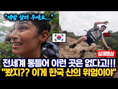 "진짜 전세계 통틀어 이런 곳은 없어요!!" 이게 한국 산이라면서 산행을 도전한 호주의 여성이 마지막에 한국의 이곳은 최고 라면서 소감을 말한 이유