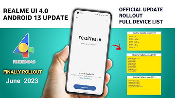 Realme UI 4.0 Android 13 Stable Update Realme New OTA Update June 2023 - New Features Release