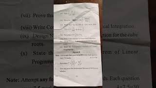 B.sc 5th sem maths | Numerical analysis and Operation Reasearch Paper 2 | 2025 - 2026 | #maths