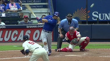 CHC@ATL: Zobrist lines an RBI double to left field