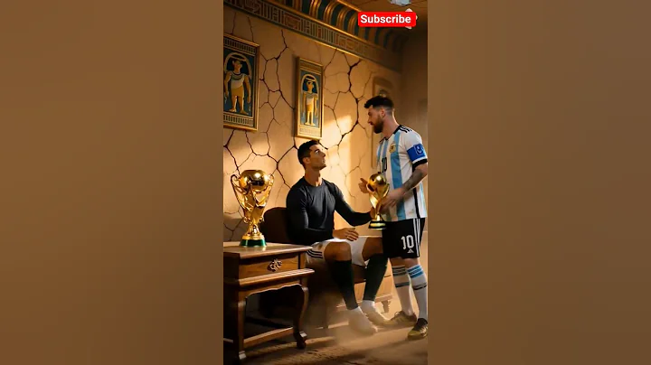 Messi vs Ronaldo and funny trophy  😂⚽ #ronaldo #messi #football #shortsfeed