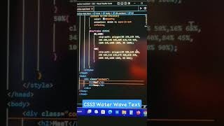 Pure CSS3 Water Wave Test Animation Effects #shorts #youtubeshorts #vscode #coding