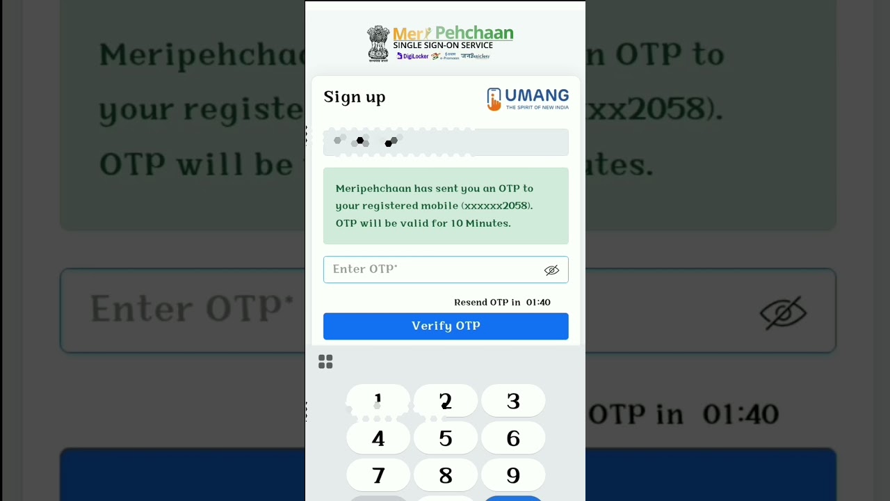 UMANG App Login Kaise Kare | OTP Error Fix Shorts 
