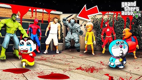 Shinchan Franklin Doraemon  Clown  in Gta V Part 2 in Telugu